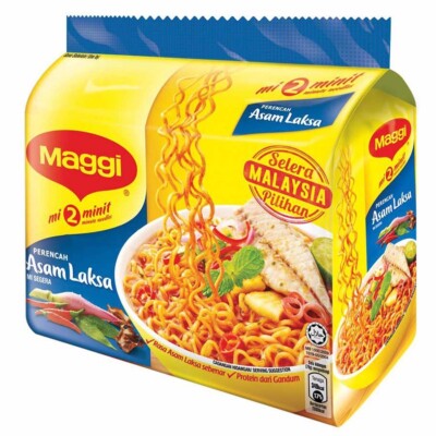 2 MIN - MAGGI INSTANT NOODLES ASAM LAKSA (FLAVOUR) 78g × 5pcs