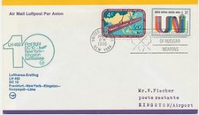 VEREINTE NATIONEN NY 1976 Erstflug Dt.Lufthansa DC10 LH 492 NEW YORK - KINGSTON
