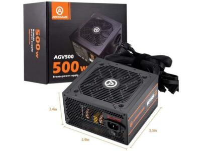 ARESGAME AGV500 Netzteil 500W 80 Plus Bronze-zertifiziertes ATX-Netzteil