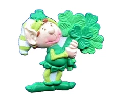 American Greetings PIN St Patrick Vintage LEPRECHAUN Himself ELF Shamrock 1984