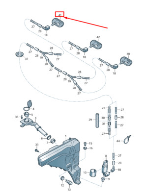 NEW AUDI Q8 4MN FRONT RIGHT WINDSHIELD WASHER NOZZLE 4M8955988  