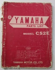 YAMAHA CS2E PARTS LIST CATALOGUE MOTORCYCLE MANUAL PRE-OWNED
