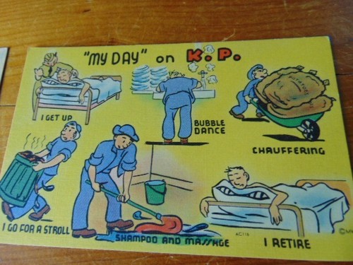 5 WW II comic post cards- 1 WW I post card- - Picture 4 of 6