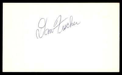 Dan Fischer Baseball Signed Index Card Auto Autograph (no COA) *e1
