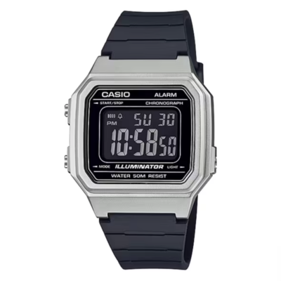 Casio W-217HM-7B Illuminator Alarm Chronograph Black Resin Digital