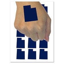 Utah State Silhouette Temporary Tattoo Water Resistant Fake Body Art Set