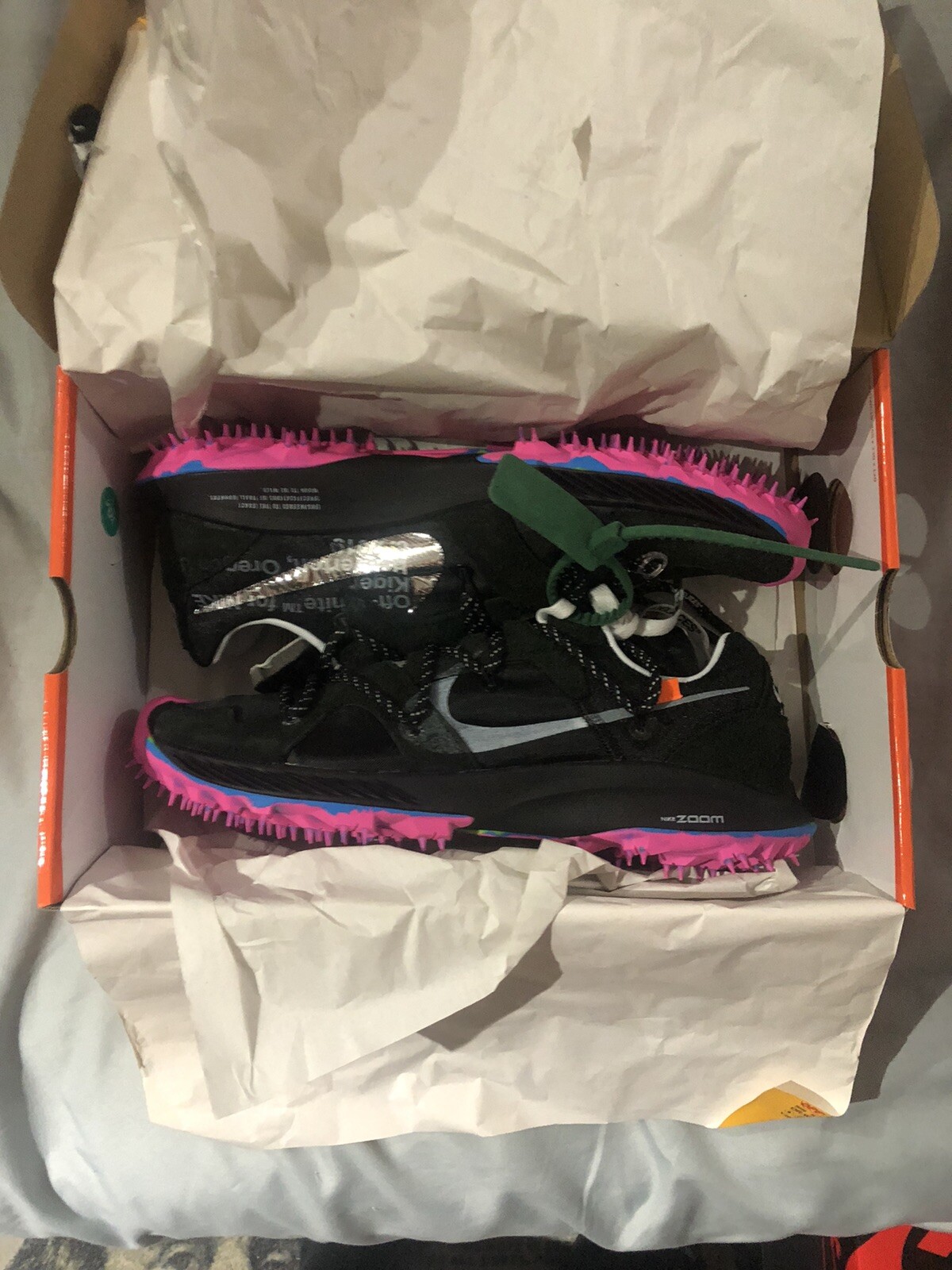 OFF WHITE X NIKE Nike Zoom Terra Kiger 5x Off bianco rosa CD8179 001 taglia 13 5 donna 12 uomo