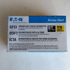 Eaton Arrow Hart GFCI Autoprueba Resistente a Manipulaciones Trs Gf20w Blanco 20 Amp Nema 520