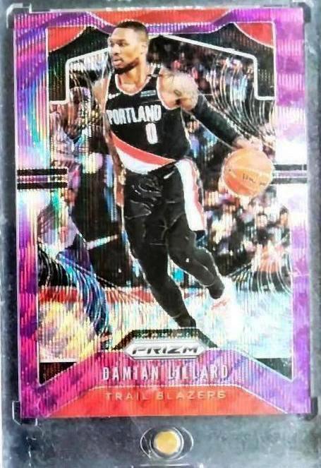 Damian Lillard Trailblazers 2019 - 20 Panini Prizm #112 Purple Wave NM-MINT