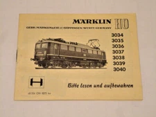 Marklin  3034-3040  engine  pamphlet complete nice with free shipping in US!