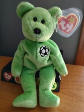 Kicks Ty Retired Beanie Baby Soccer Teddy Bear