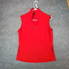 Eastern Mountain Sports Vest Mens Medium Red Full Zip Sleeveless