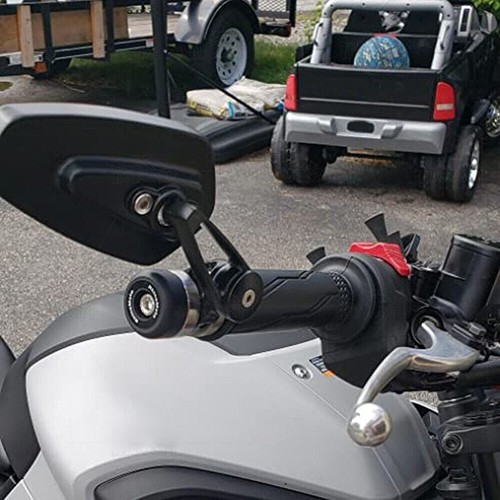 Bar End Mirrors Motorcycle Universal Motorcycle 7/8" Handle Bar End Rearview Side Mirrors For Honda Yamaha Miroir V&eacute;lo
