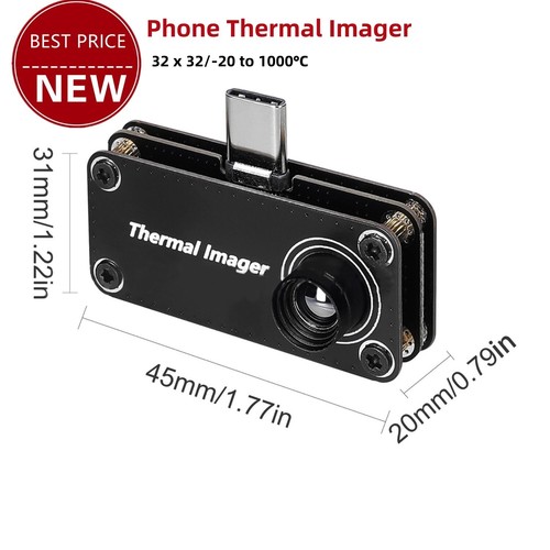 32x32 Thermal Camera Mobile Phone Thermal Imager for Android 8-13" TIOP01 - Picture 1 of 4