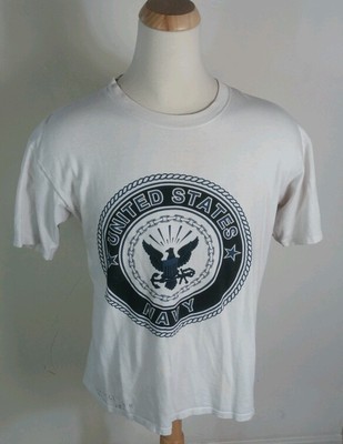 Vintage 90s Gulf War Desert Storm Era Navy Military Stencil T