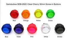 Crown / Samducksa SDB-202C 30mm Cherry Screw In Clear Button *US Shipper*