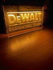 DEWALT Tools Authorized Repair Service LED Neon Light Sign For shop Garage Cave