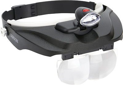 Pro Series Magnivisor Deluxe Head-Worn LED Lighted Magnifier with 4 Different Le