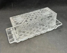 Crystal Glass Covered Butter Dish