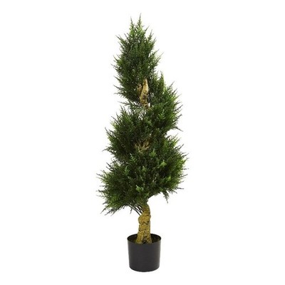Nearly Natural 4.5ft Spiral Cypress Artificial TreeUV Resistant(Indoor/Outdoor)