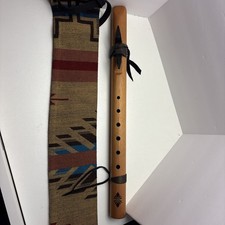 High Spirits Native American Style Wood Flute In Key Of A 18" w/ Carry Sleeve