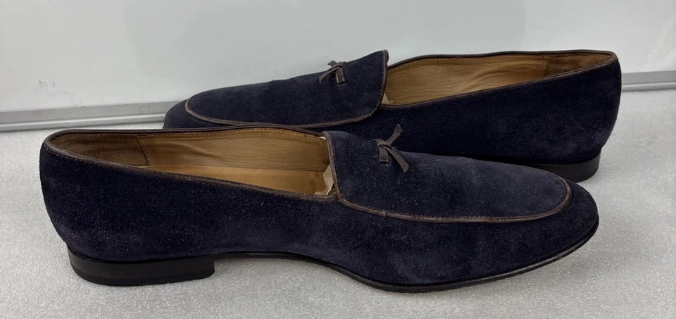 Zapatos de vestir mocasines con borlas de gamuza púrpura estilo de vida 3.D.M para hombre EE. UU. 11-11.5 Foto 4 de 4