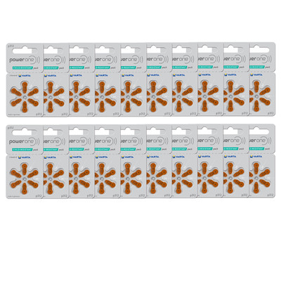 Power One Size 312, PR41, MF Zinc Air Hearing Aid Batteries (120 Batteries)