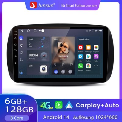 Carplay Autoradio Für Mercedes Benz Smart Android 14 GPS Navi 4G DAB 6+128GB