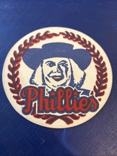 1950’s BASEBALL~5” CEREAL OREMIUM~QUAKER OATS  PHILLIES TRAM JACKET PATCH