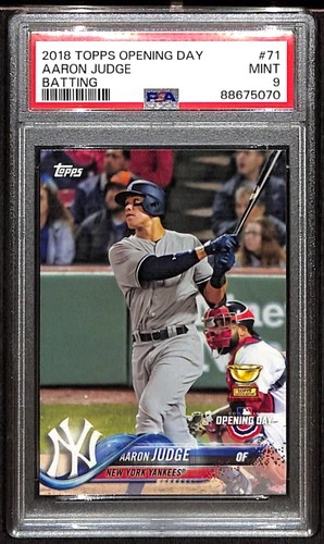 2018 Topps Opening Day Batting #71 Aaron Judge PSA 9 MINT