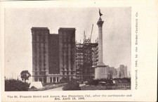 EARTHQUAKE-1906 St Francis Hotel Annex Fire Earthquake San Francisco CA UDB Pc.