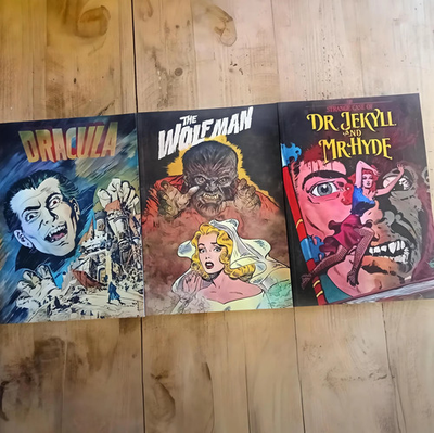 #ad Dracula Wolfman Mr Hyde Vintage Comic Collection Golden Age Lot GBP 20.00