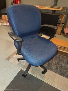 HAWORTH IMPROV SERIES  CONFERENCE CHAIR BLUE '2000s PRE-OWNED, great wheels