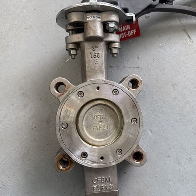 Apollo 215L03SSP8TA Butterfly Valve 3'' Stainless Steel HP LUG, CL 150 Used