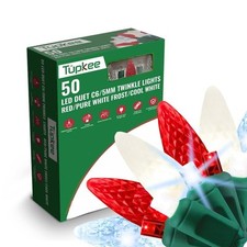 Christmas LED Duet C6/5mm Twinkling Lights - 10 of 50 Lights Twinkle,...