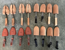 Lot of 8 Shoe Trees / Keepers, Pairs, Cedar/Some Plastic LOOK Size L