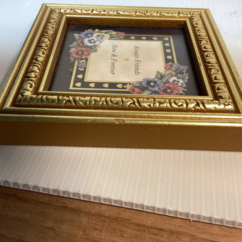 Vintage Tiny Framed Picture, Always Friend, Now & Forever. Kirkland’s 4x4 - Image 3 of 4