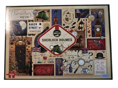 Sherlock Holmes 1000 Piece Jigsaw | Gibsons Book Club | Puzzle Vollständig  