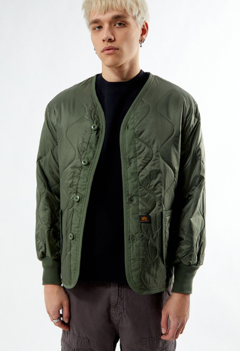 NWT Alpha Industries $125 ALS 92 Heritage Liner Jacket, Green, Sz