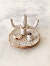 Ceramic Saguaro Cactus Ring Dish