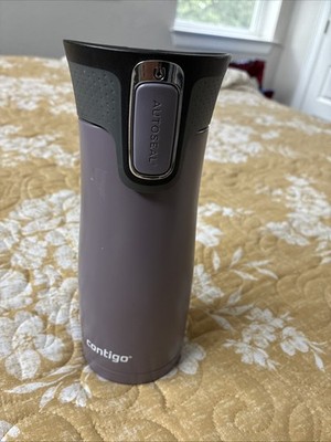 Contigo 16oz purple/gray Stainless Steel Insulated Autoseal Travel Mug Tumbler 