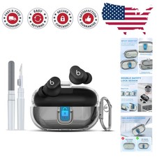 Clear TPU Protective Cover for Beats Solo Buds with Cleaning Kit - Lightweight