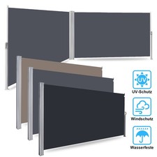 Seitenmarkise Ausziehbar Garten UV Markise Sichtschutz Balkonmarkise 300/600cm