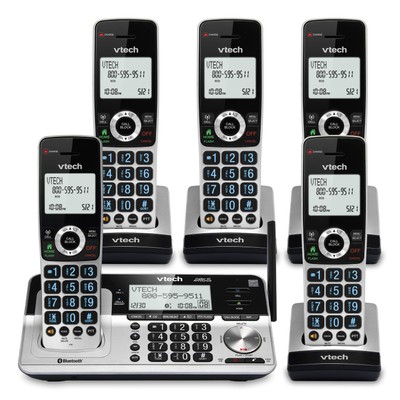 VTech VS113 5 Handset Cordless Phone Connect to Cell Smart Call Blocker