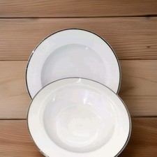 2x Next home platinum band pasta rimmed bowls