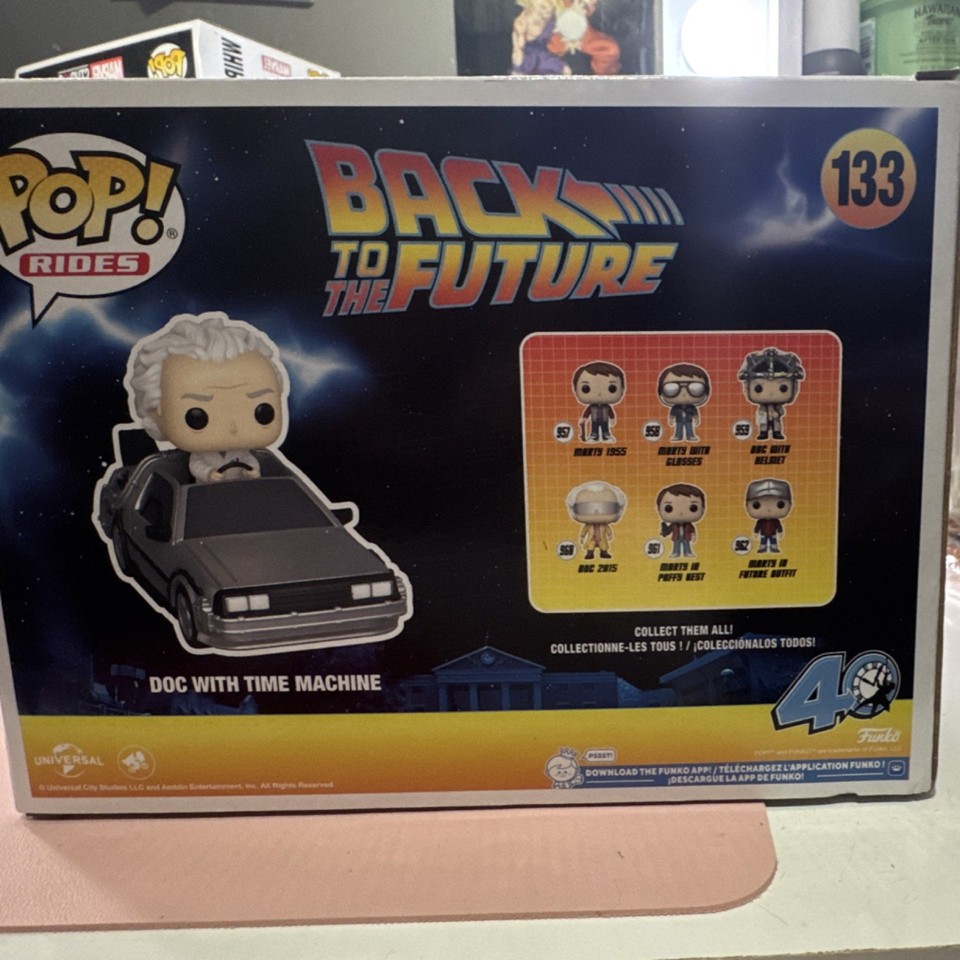 Funko Pop! Rides Doc Brown with Time Machine Back to the Future #133 ...