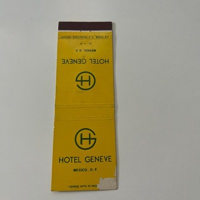 Hotel Genever Mexico DF Vintage Matchbook Cover TMB42-1
