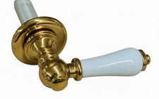Real Ceramic Toilet Cistern Lever Flusher Traditional WC Gold Finish Handle