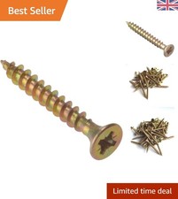 Efficient 3.5 x 35mm Flat Head Zinc Screws - 200 Count for All Projects