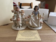 Disney Lenox - SNOW WHITE & the SEVEN DWARFS  Candlesticks Pair no box